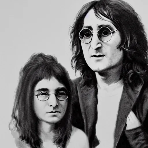 Prompt: john lennon in an incest, art