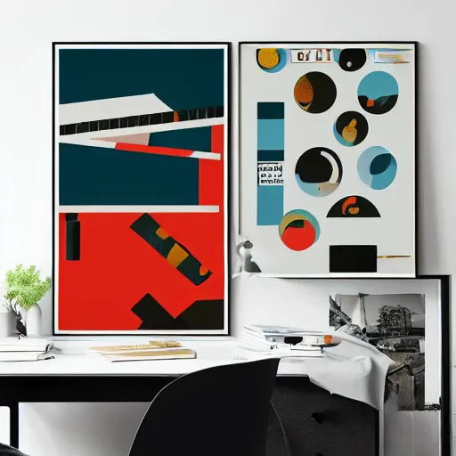 Image similar to midcentury bauhaus art poster