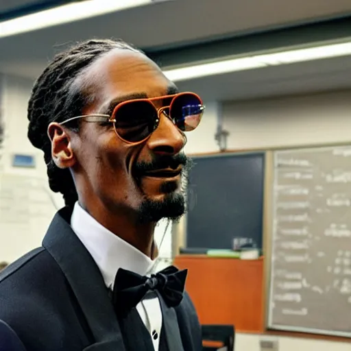 Image similar to photo of snoop dogg as a professor of medicine teaching