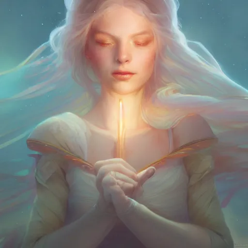 Image similar to aurora, child of light, highly detailed, digital painting, artstation, concept art, smooth, sharp focus, illustration, Unreal Engine 5, 8K, art by artgerm and greg rutkowski and alphonse mucha