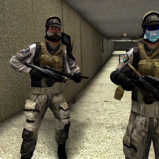 Image similar to IDF soldiers as characters in Counter Strike 1.6