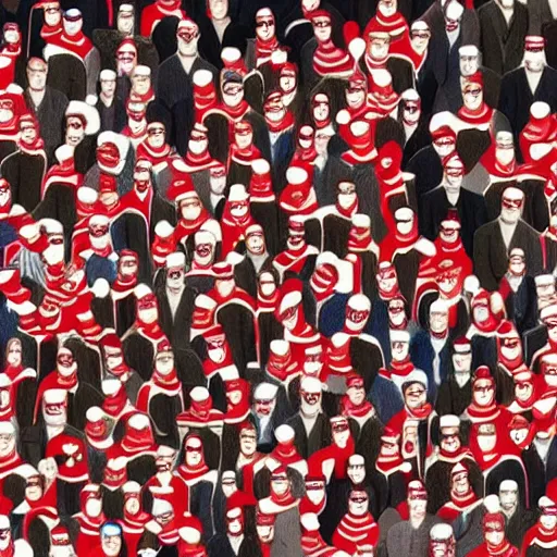 Image similar to where's wally, but wally is nowhere