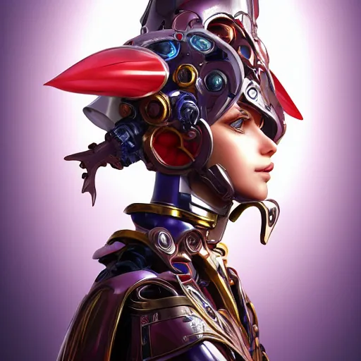 Image similar to studio portrait of lawful good colorful female holy mecha paladin absurdly beautiful, elegant, young sensual graceful woman, ultrafine hyperrealistic detailed face illustration by kim jung gi, irakli nadar, intricate linework, sharp focus, bright colors, matte, octopath traveler, final fantasy, unreal engine highly rendered, global illumination, radiant light, intricate environment