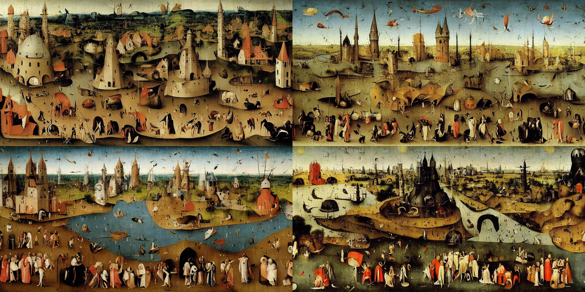 Prompt: painting of calicut by Hieronymus Bosch