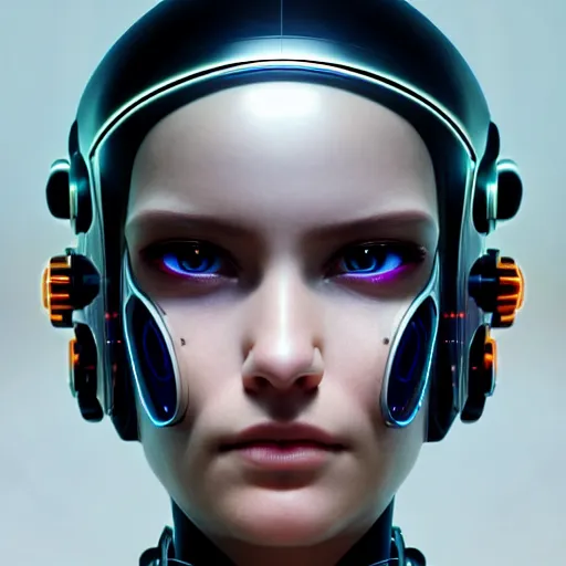 Prompt: ultra detailed, Perfectly-Centered Portrait of a Mechanical Cyberpunk Female Android, looking into the camera, intricate, elegant, super highly detailed, professional digital painting, artstation, concept art, smooth, sharp focus, no blur, no dof, extreme illustration, Unreal Engine 5, Photorealism, 8k, cinematic, art by artgerm and greg rutkowski and alphonse mucha and loish and WLOP