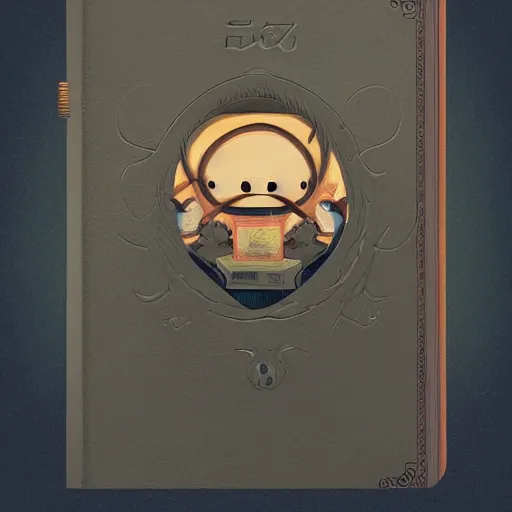 Image similar to A old leather bound book with claw marks all over :: cartoon Digital painting, detailed, beautiful brush stroke rendering, by Beeple, by Hayao Miyazaki, by Takashi Murakami, by Petros Afshar