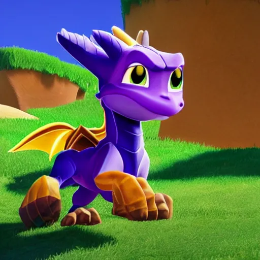 Prompt: photo of spyro