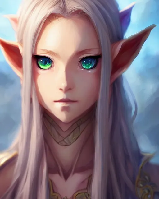 Image similar to character concept art of an anime female elf druid | | blonde hair, cute - fine - face, pretty face, realistic shaded perfect face, fine details by stanley artgerm lau, wlop, rossdraws, james jean, andrei riabovitchev, marc simonetti, and sakimichan, tranding on artstation