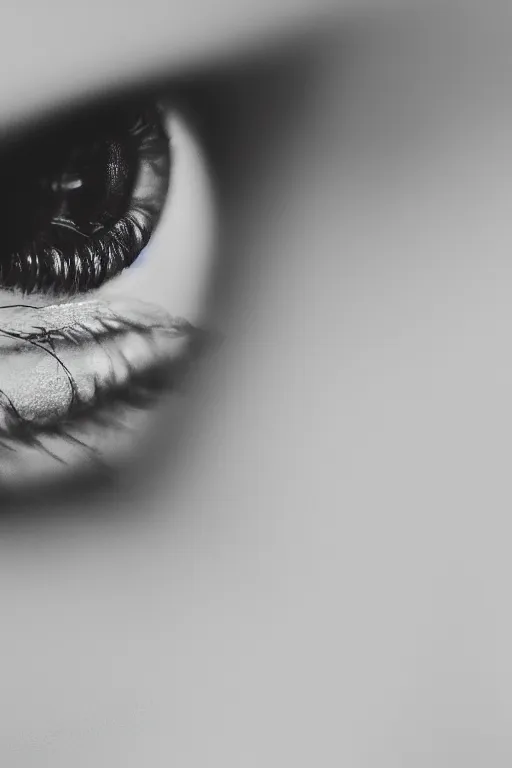 Prompt: macro photo of a girl eye, 3 5 mm, bokeh, dof, soft lighting