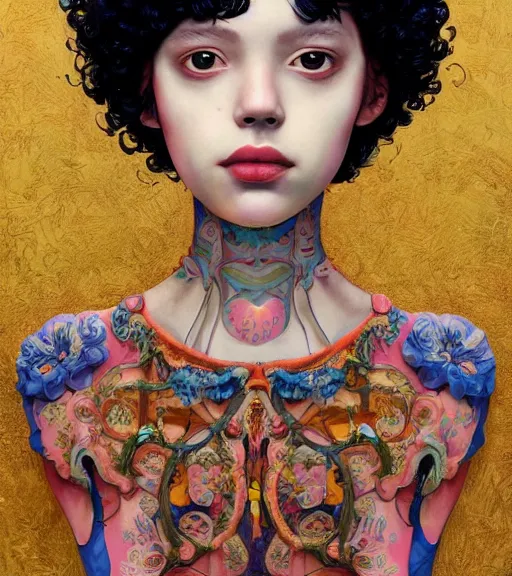 Prompt: beautiful girl, short black curly hair, round face : : by martine johanna and simon stalenhag and chie yoshii and casey weldon and guillermo del toro : : lake : : ornate, dynamic, particulate, rich colors, intricate, elegant, highly detailed, centered, artstation, smooth, sharp focus, octane render, 3 d