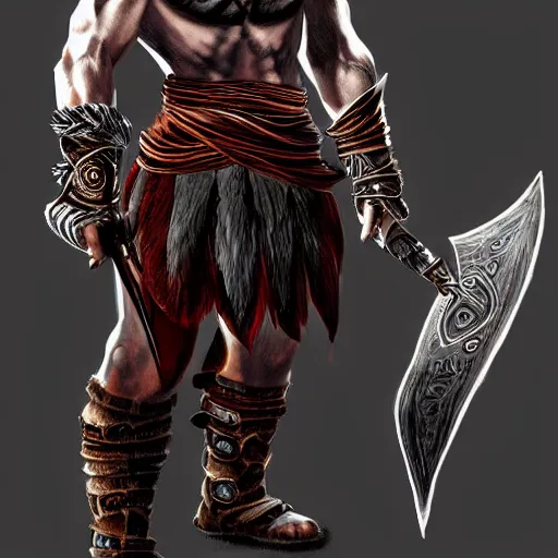 Prompt: concept art kratos the god of war