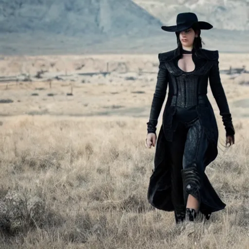 Image similar to still of dua lipa in westworld tv series