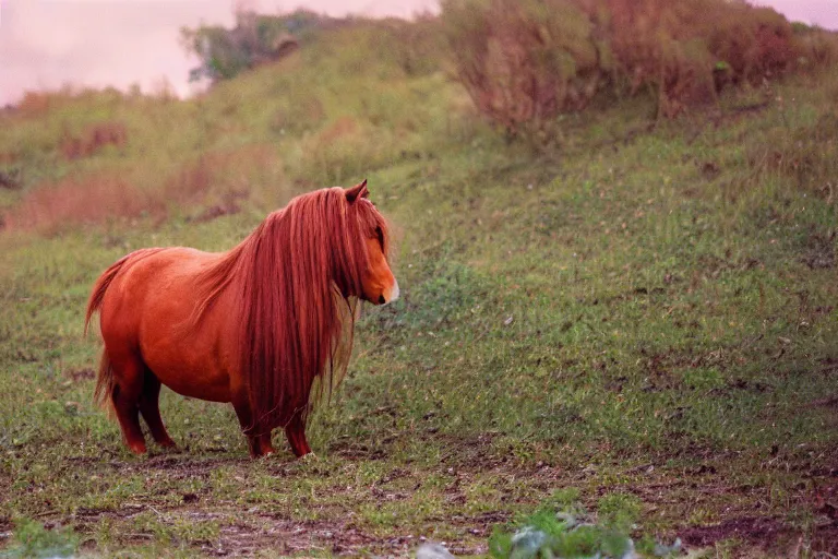 Prompt: a photo of an angry potato stallion in its natural habitat, kodak ektachrome e 1 0 0 photography