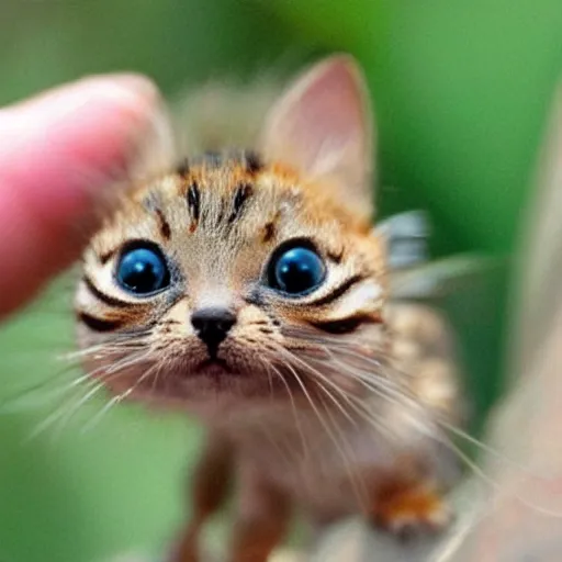 Image similar to photo of world ’ s smallest cat the size of a honeybee