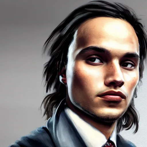 Prompt: portrait of a handsome Frank Dillane in the style of stefan kostic, artstation, concept art, realistic photo, sharp focus, 8k high definition, insanely detailed, intricate, elegant