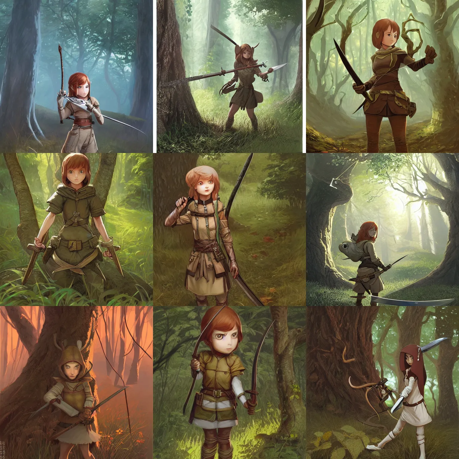 Prompt: mouse guard - mouse girl with sword and shield, female, tall root tree background, concept art, by ilya kuvshinov, greg rutkovski