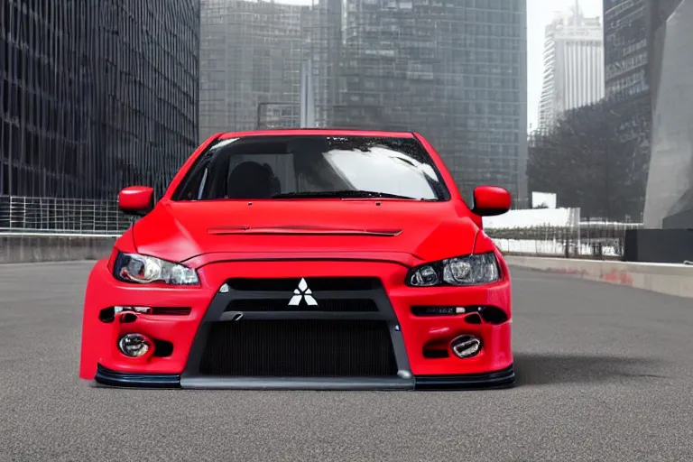 Image similar to photo of Mitsubishi Lancer Evolution XI 11 2022 2 door sedan, in Spiderman style concept car