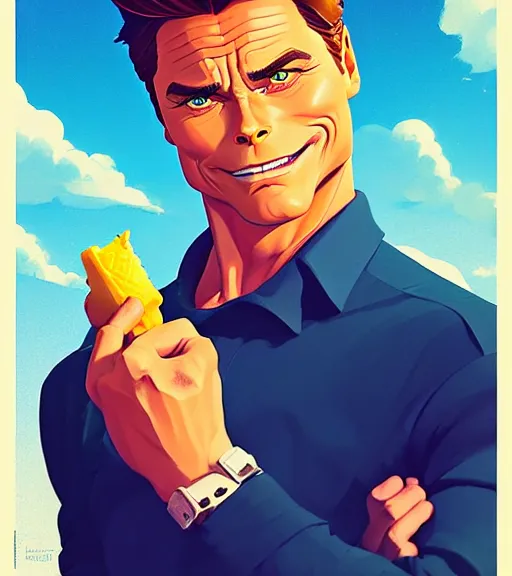 Image similar to icon stylized minimalist rob lowe as margarine, loftis, cory behance hd by jesper ejsing, by rhads, makoto shinkai and lois van baarle, ilya kuvshinov, rossdraws global illumination