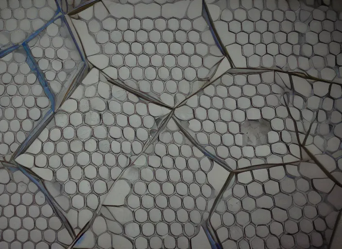 Image similar to tessellating hexagonal grid of aquariums