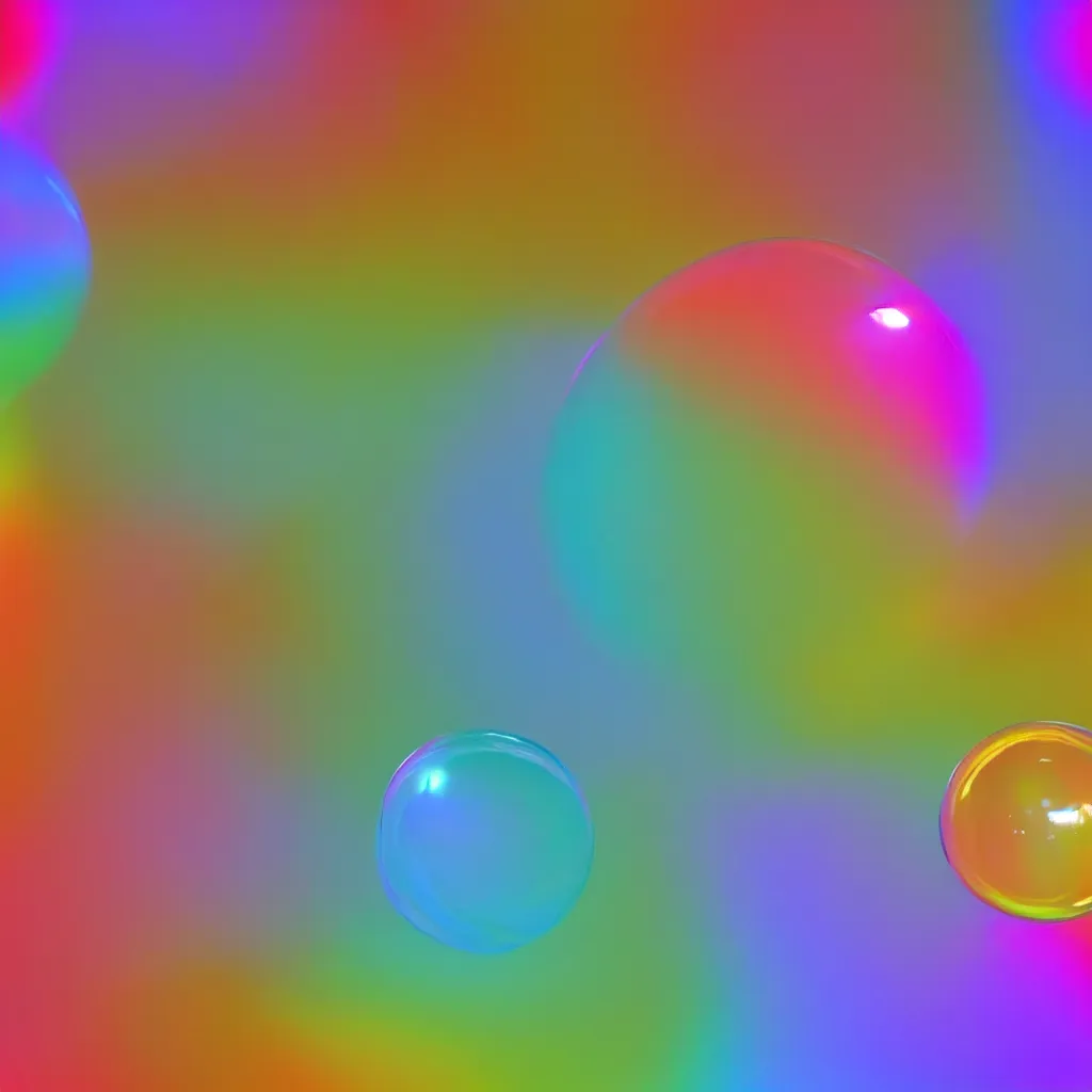 Prompt: rainbow soap bubble, hdri, 4 k, 8 k, cg, 3 d, rendering, unreal engine