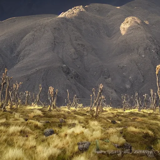 upon its outward marges under the westward mountains Stable Diffusion