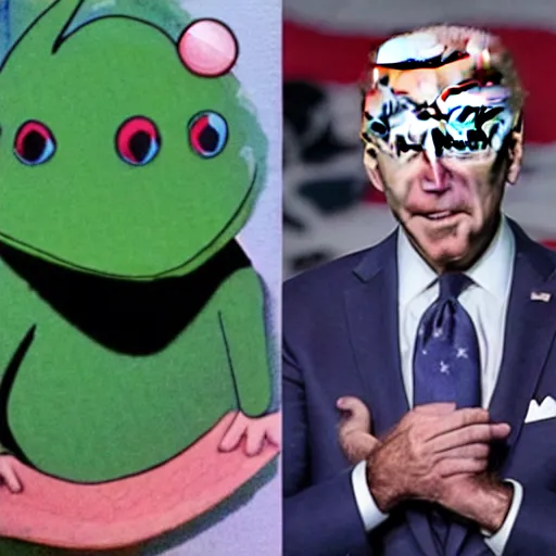 Image similar to joe biden the frog