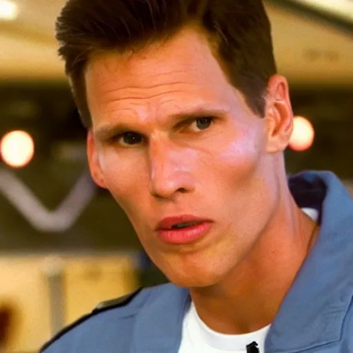 Image similar to Live Action Still of Jerma in Top Gun, real life, hyperrealistic, ultra realistic, realistic, highly detailed, epic, HD quality, 8k resolution, body and headshot, film still