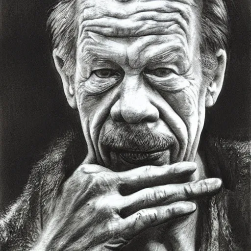 Image similar to vaclav havel drawn by kaja saudek