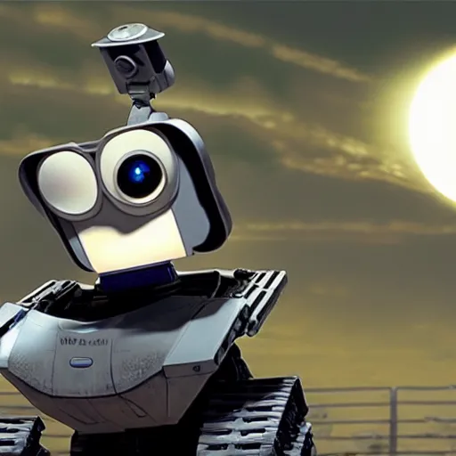 Prompt: wall-e and Eva in real life, professional photo