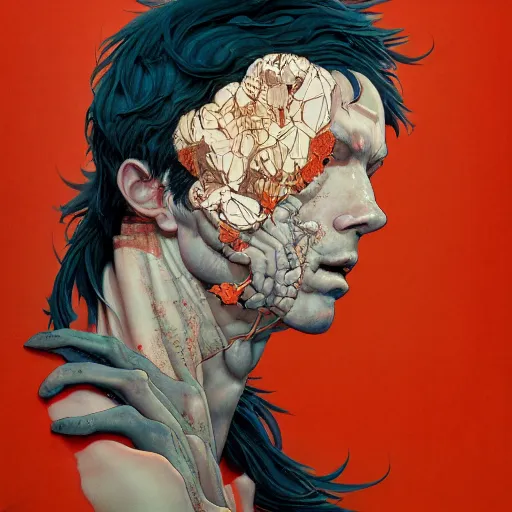 Image similar to prompt : monumental portrait soft light painted by james jean and katsuhiro otomo and erik jones, inspired by akira anime, smooth face feature, intricate oil painting, high detail illustration, sharp high detail, manga and anime 1 9 9 9