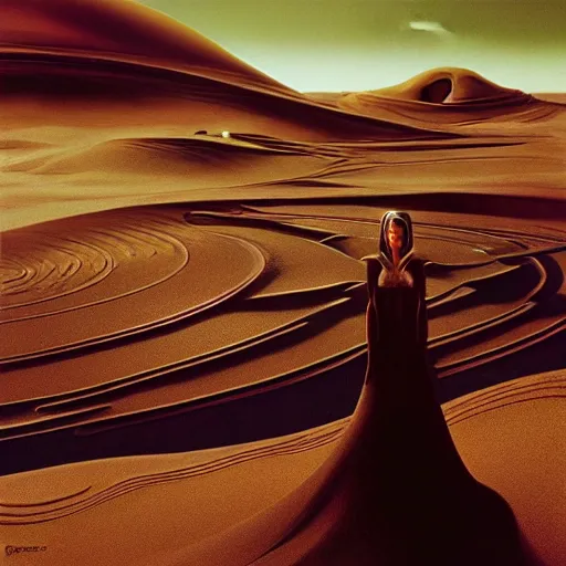 Image similar to Michael Whelan art directs’ Dune (1984) 3d render, award winning render, unreal engine, octane render, studio lighting, 8k, hd