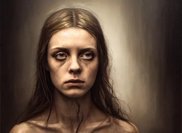 Image similar to photo, young female meth cook, illegal basement meth lab, edison lights, stefan kostic and david cronenberg, realistic, sharp focus, 8 k high definition, intricate, chiaroscuro, elegant, perfect faces, symmetrical face, extremely detailed, hypnotic eyes, realistic, fantasy art, masterpiece zdzislaw beksinski, artgerm