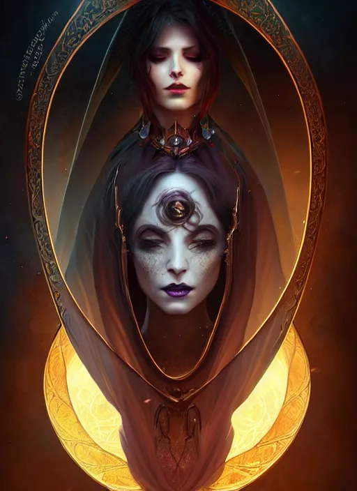 Image similar to a beautiful cinematic female Necromancer Sorceress, galatic shamen with Quantum energy fantasy, fantasy magic, short fade hair, undercut hairstyle, dark light night, intricate, elegant, sharp focus, illustration, highly detailed, digital painting, concept art, matte, art by WLOP and Artgerm and Greg Rutkowski and Alphonse Mucha, masterpiece