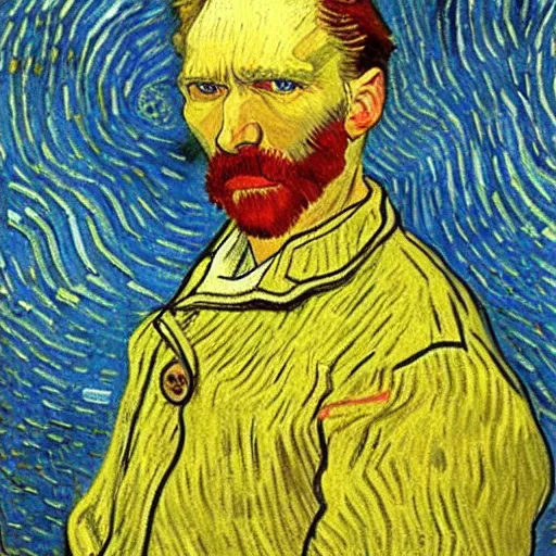 Prompt: Portrait of Norm Macdonald by Van Gogh (1883)