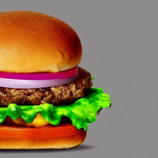 Prompt: A Burger made of Spongebob meat, high-details