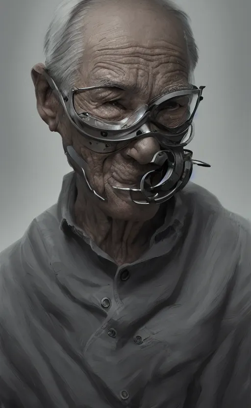 Image similar to old man doing with mask, do what we can, then leave it to god, non fiction, baroque, confidently, consistency, stability, cohesion, elegantl, highly detailed, 8 k uhd, digital painting, artstation, concept art, matte, sharp focus, illustration, art by artgerm and paul lung and samuel silva