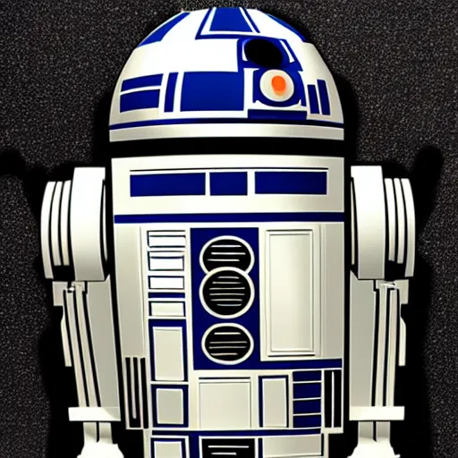 Prompt: close - up of the art deco detailing on r 2 d 2