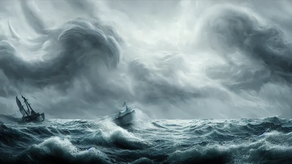 Image similar to kraken rising out a stormy ocean, near a small boat, stormy weather, handsome, profile, intricate, detailed, volumetric lighting, scenery, digital painting, highly detailed, artstation, sharp focus, illustration, concept art, ruan jia, steve mccurry