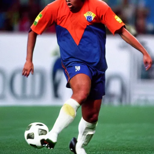 Prompt: ronaldo luis nazario de lima a goal scoring phenomenon with the brazilian national team he won everything. world cup, americas cup, confederations cup, amongst many other titles. he was an idol in his country