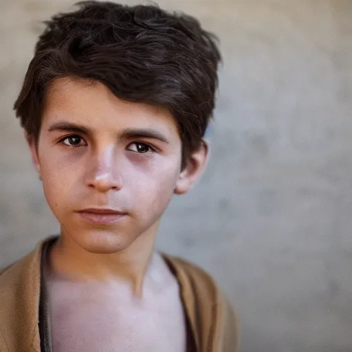 Image similar to portrait of a handsome young white Colombian male with brown hair By Emmanuel Lubezki