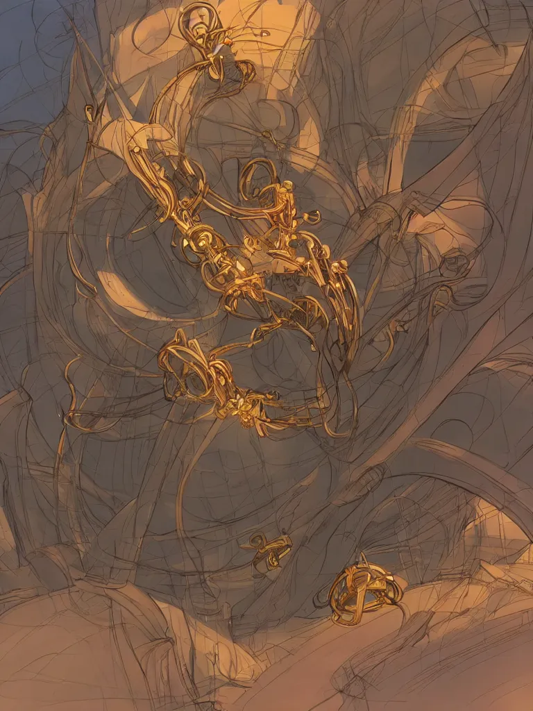 Prompt: tethered by disney concept artists, blunt borders, golden ratio