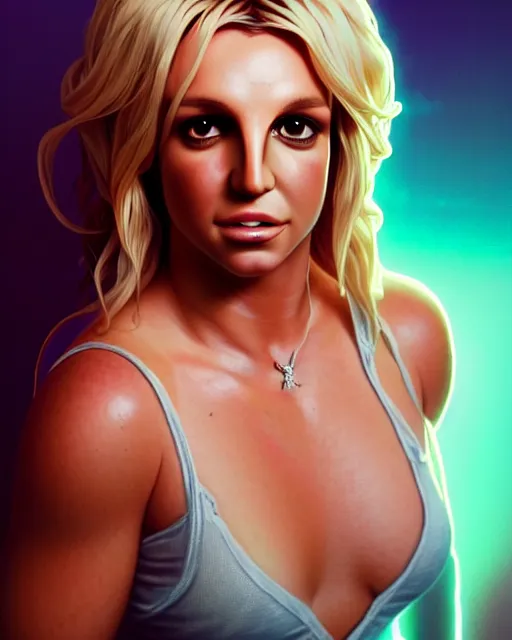 Image similar to highly detailed portrait of britney spears in nes, stephen bliss, unreal engine, greg rutkowski, loish, rhads, beeple, makoto shinkai and lois van baarle, ilya kuvshinov, rossdraws, tom bagshaw, alphonse mucha, global illumination, god rays, detailed and intricate environment