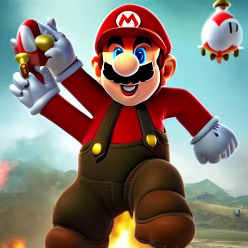 Image similar to Mario in Battlefield