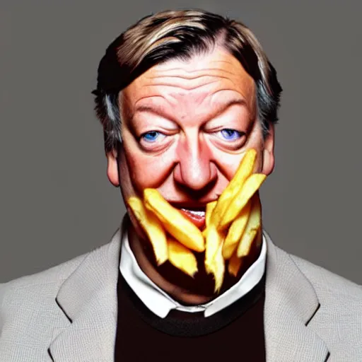 Image similar to [ french fries ] as ( stephen fry ) hybrid intercross mix