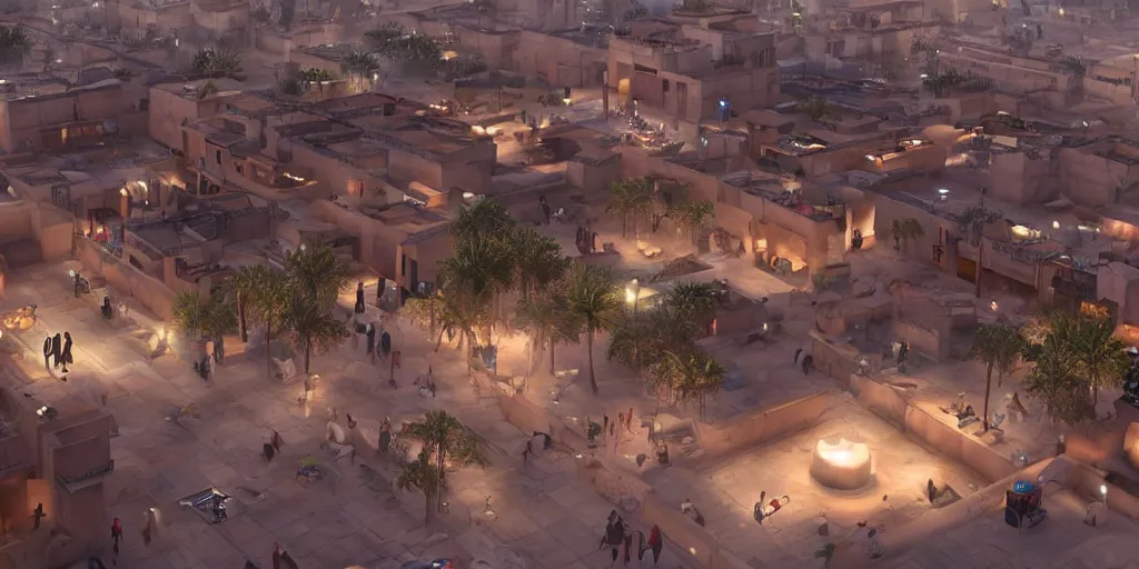 Image similar to Futuristic marrakech , unreal engine