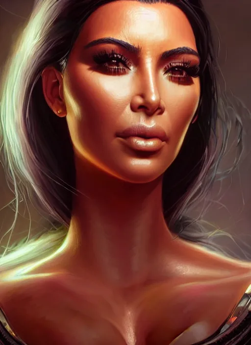 Image similar to highly detailed portrait of kim kardashian as jade from mortal kombat 1 1, stephen bliss, unreal engine, fantasy art by greg rutkowski, loish, rhads, ferdinand knab, makoto shinkai and lois van baarle, ilya kuvshinov, rossdraws, tom bagshaw, alphonse mucha, global illumination, radiant light