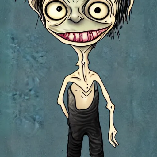 Image similar to Tim Burton style Gollum