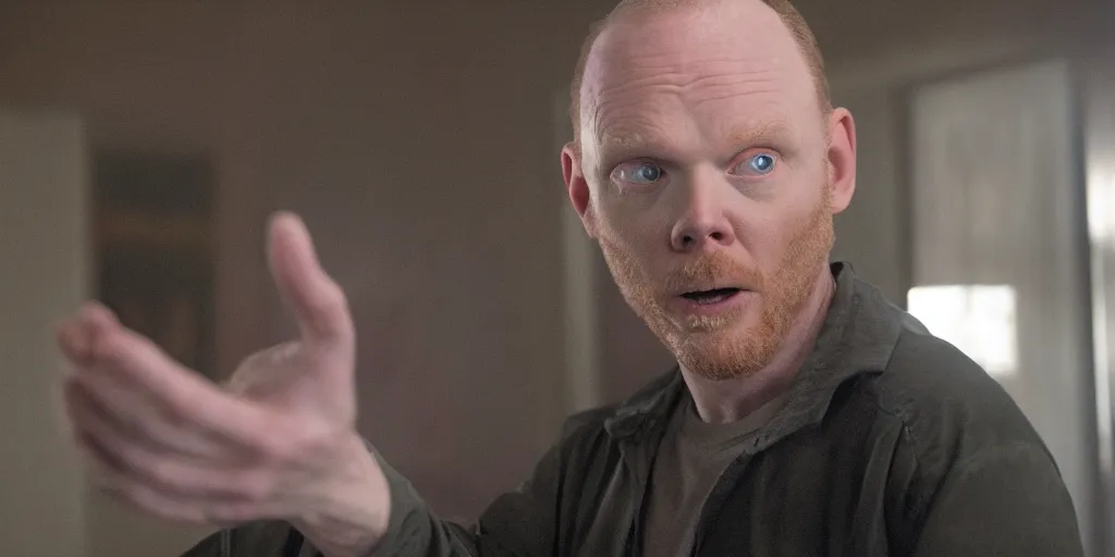 Image similar to a film still of Bill burr in Halloween, high quality