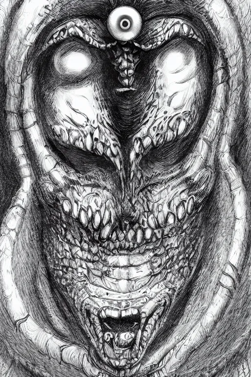 Image similar to portrait of man with seven eyes | digital painting | highly detailed | kentaro miura