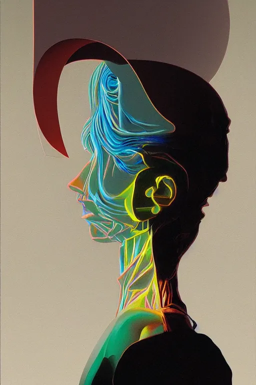 Image similar to woman wearing oculus and digital glitch head edward hopper and james gilleard, zdzislaw beksisnski, higly detailed